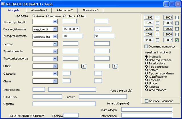 esempio ricerca multipla